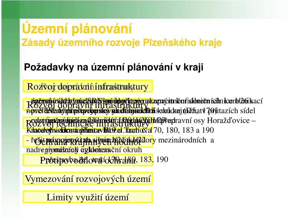 A transevropský přestavbu připojením nevyhovujících na multimodální dálnici D5úseků koridor zejména (D5, t170) v průtazích sídel Rozvoj - odstranění rozvíjet - navazující technické vymezený kolizních