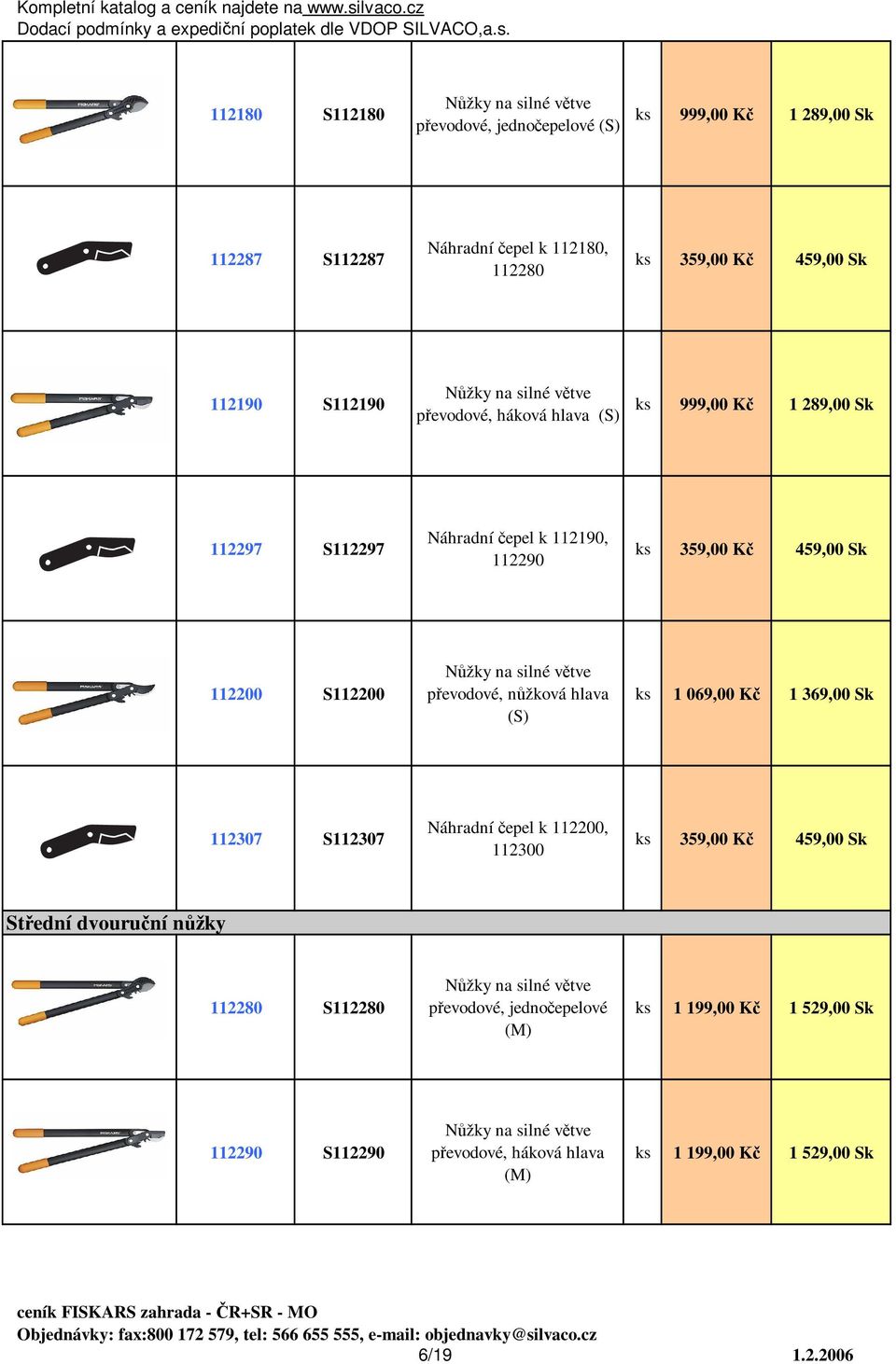 větve převodové, nůžková hlava (S) 1 069,00 Kč 1 369,00 Sk 112307 S112307 Náhradní čepel k 112200, 112300 359,00 Kč 459,00 Sk Střední dvouruční nůžky 112280 S112280