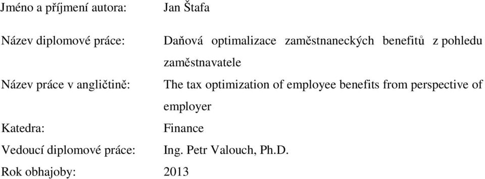 The tax optimization of employee benefits from perspective of employer