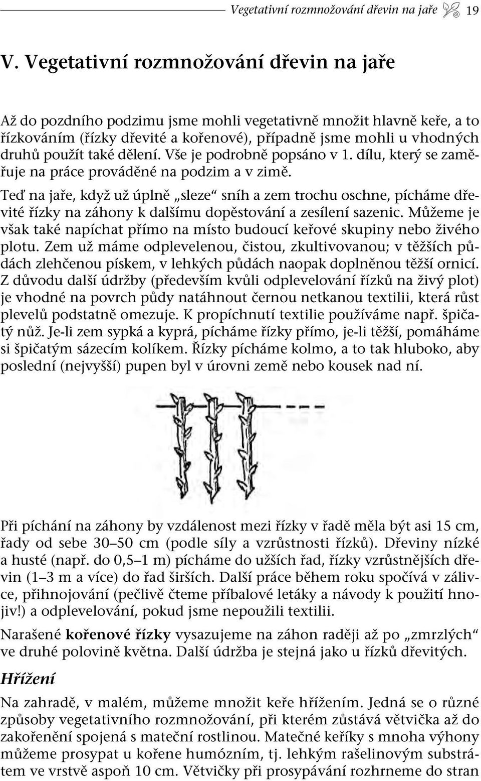 dělení. Vše je podrobně popsáno v 1. dílu, který se zaměřuje na práce prováděné na podzim a v zimě.