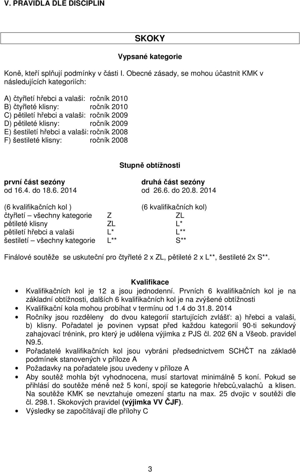 ročník 2009 E) šestiletí hřebci a valaši: ročník 2008 