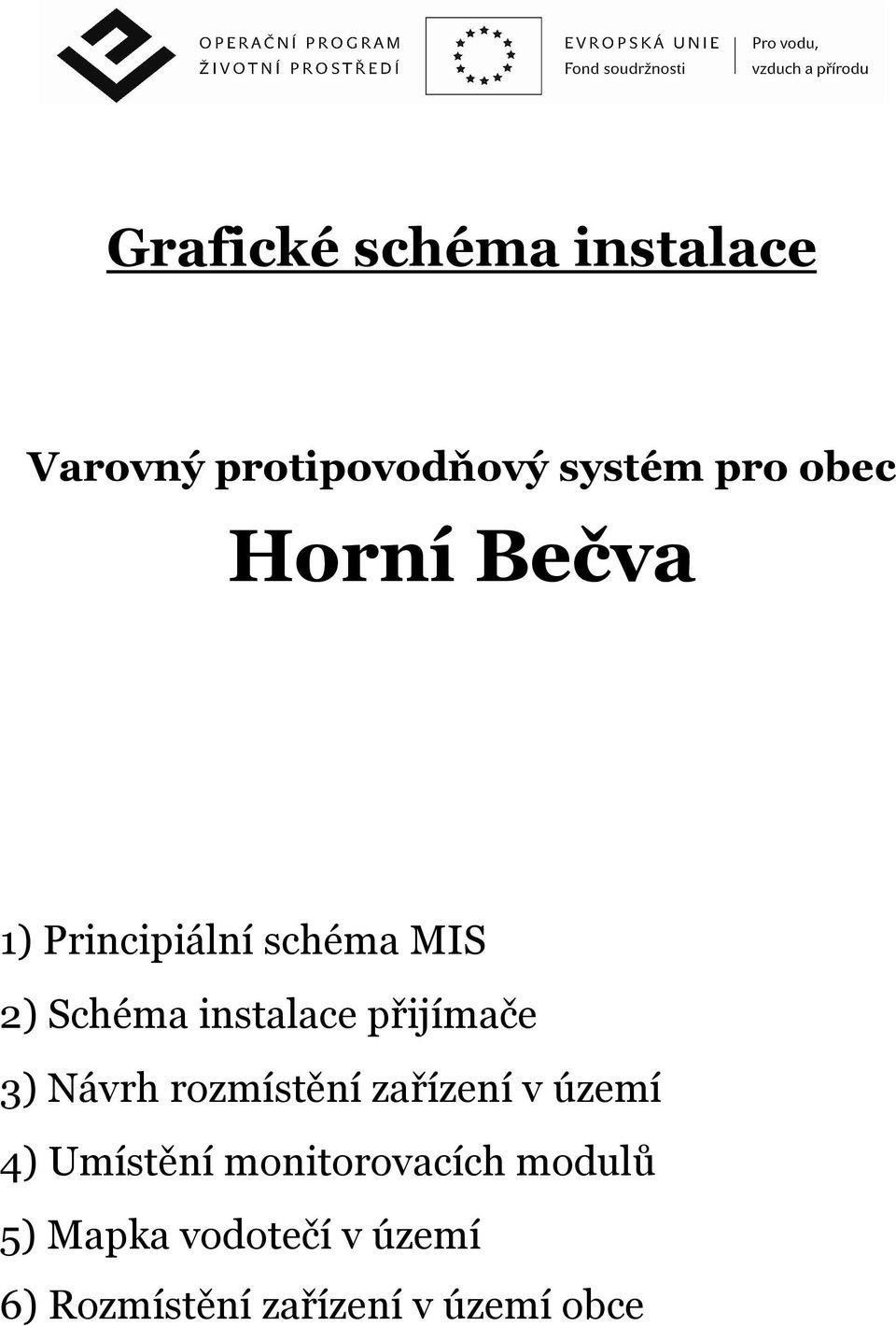 přijímače 3) Návrh rozmístění zařízení v území 4) Umístění