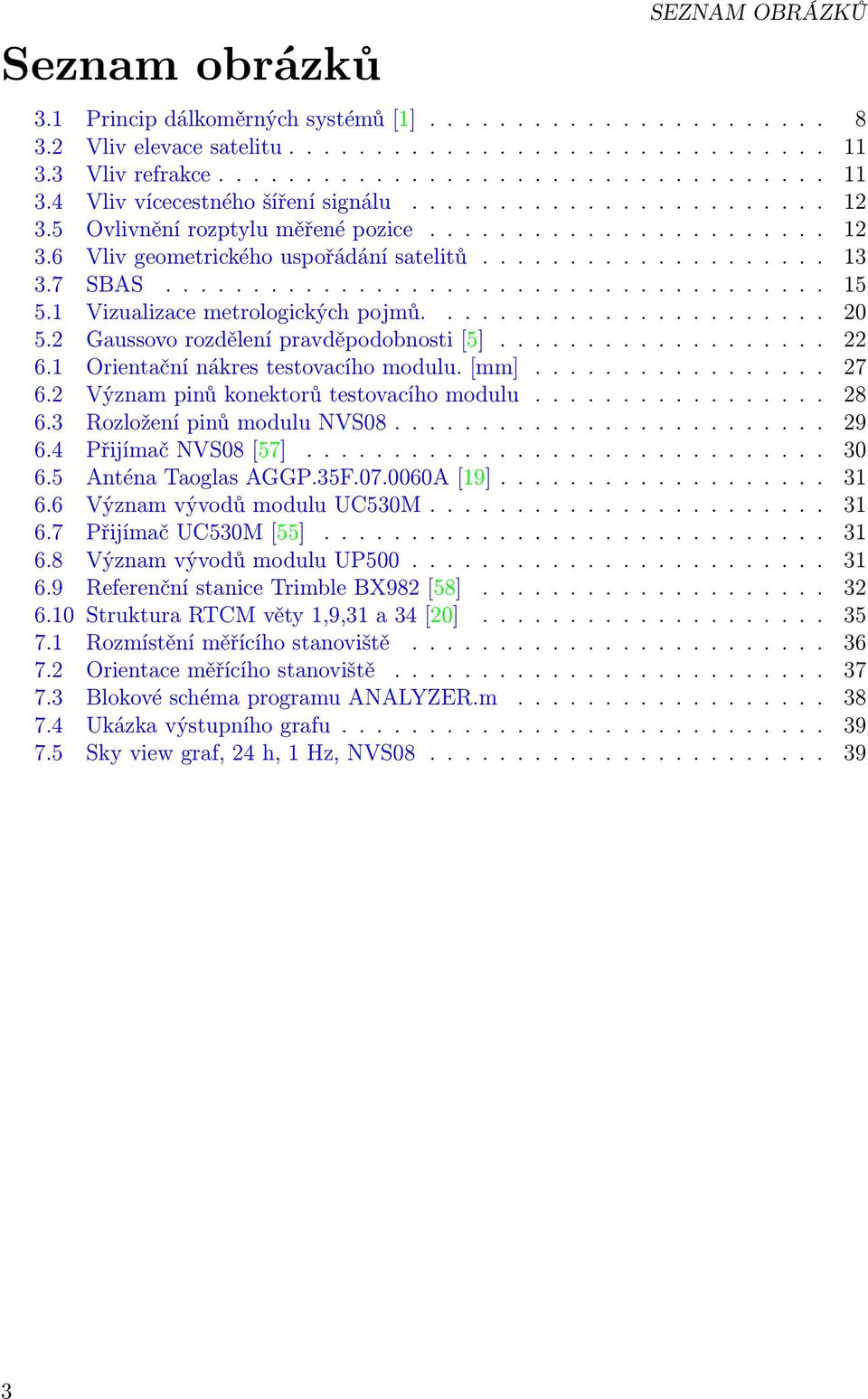 .. 27 6.2 Význampinůkonektorůtestovacíhomodulu... 28 6.3 RozloženípinůmoduluNVS08... 29 6.4 PřijímačNVS08[57]... 30 6.5 AnténaTaoglasAGGP.35F.07.0060A[19]... 31 6.6 VýznamvývodůmoduluUC530M... 31 6.7 PřijímačUC530M[55].