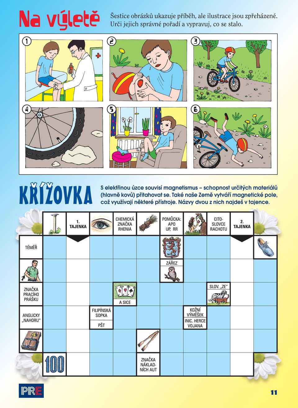 1 2 3 4 5 6 KŘˇÍ ŽˇOVKA S elektřinou úzce souvisí magnetismus schopnost určitých