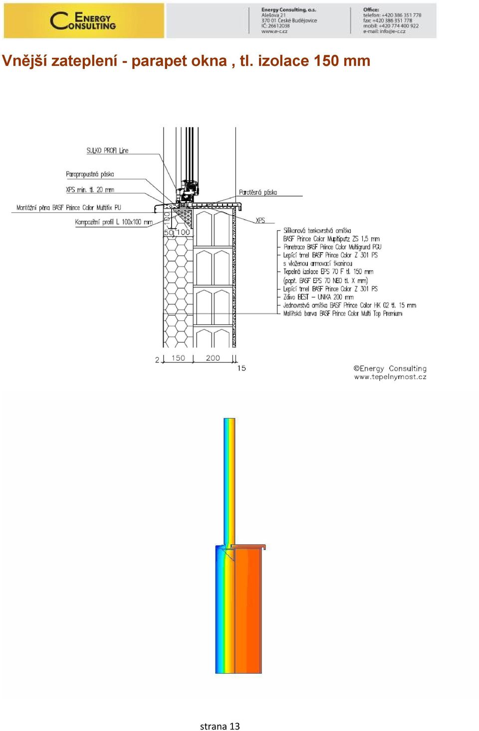 parapet okna,