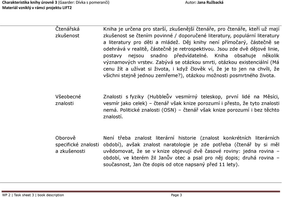 Zabývá se otázkou smrti, otázkou existenciální (Má cenu žít a užívat si života, i když člověk ví, že je to jen na chvíli, že všichni stejně jednou zemřeme?), otázkou možnosti posmrtného života.