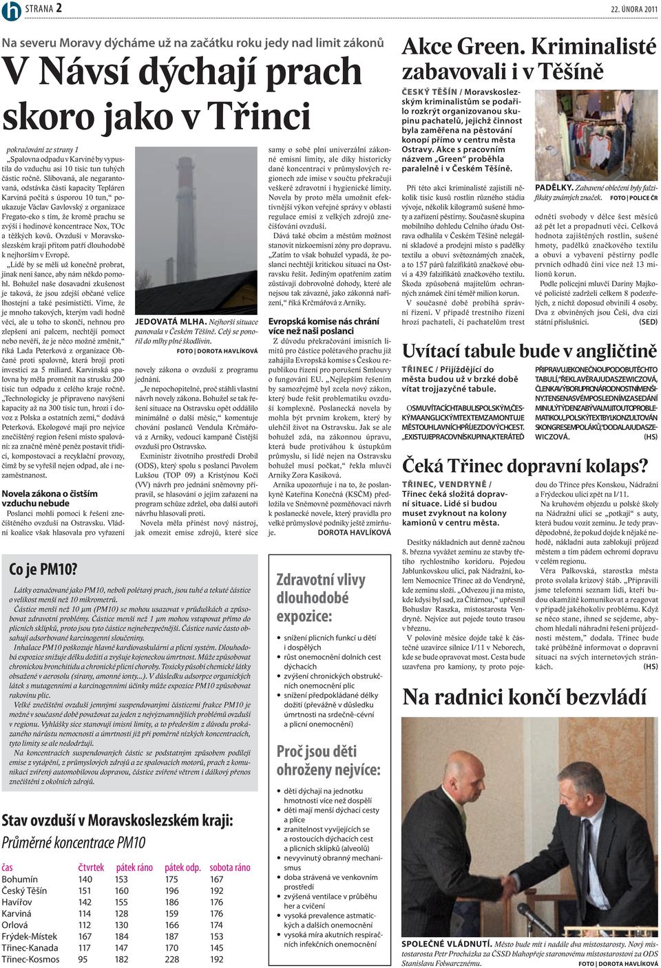 Slibovaná, ale negarantovaná, odstávka části kapacity Tepláren Karviná počítá s úsporou 10 tun, poukazuje Václav Gavlovský z organizace Fregato-eko s tím, že kromě prachu se zvýší i hodinové