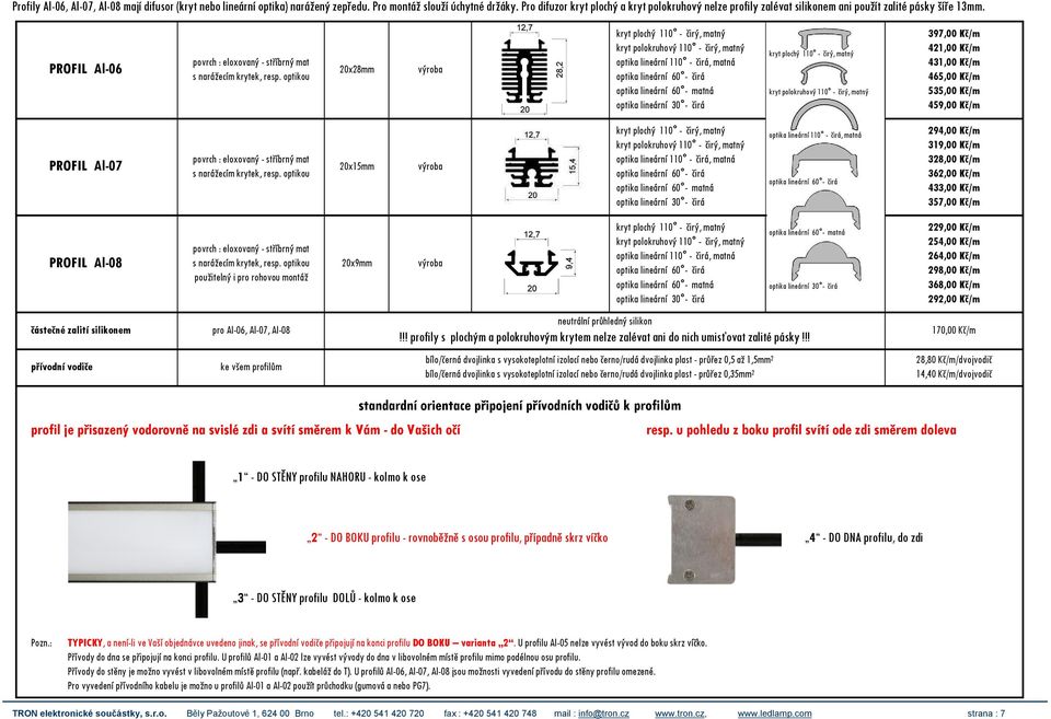 optikou 20x28mm výroba kryt plochý 110 - čirý, matný kryt polokruhový 110 - čirý, matný optika lineární 110 - čirá, matná optika lineární 60 - čirá optika lineární 60 - matná optika lineární 30 -