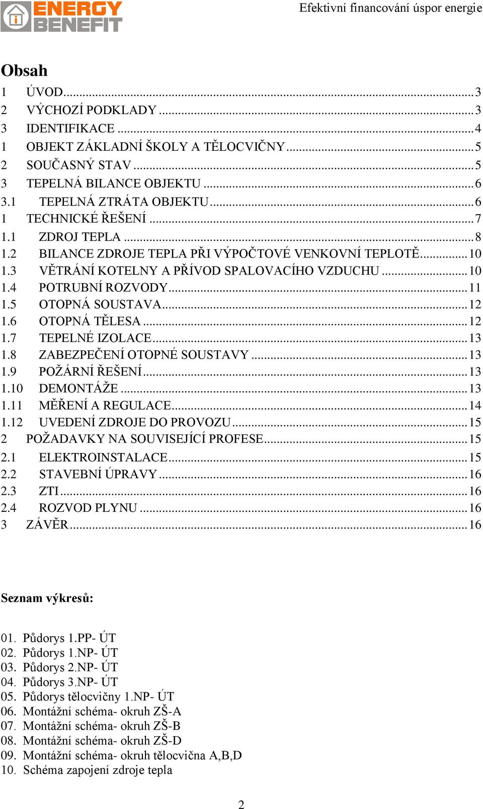 5 OTOPNÁ SOUSTAVA... 12 1.6 OTOPNÁ TĚLESA... 12 1.7 TEPELNÉ IZOLACE... 13 1.8 ZABEZPEČENÍ OTOPNÉ SOUSTAVY... 13 1.9 POŽÁRNÍ ŘEŠENÍ... 13 1.10 DEMONTÁŽE... 13 1.11 MĚŘENÍ A REGULACE... 14 1.