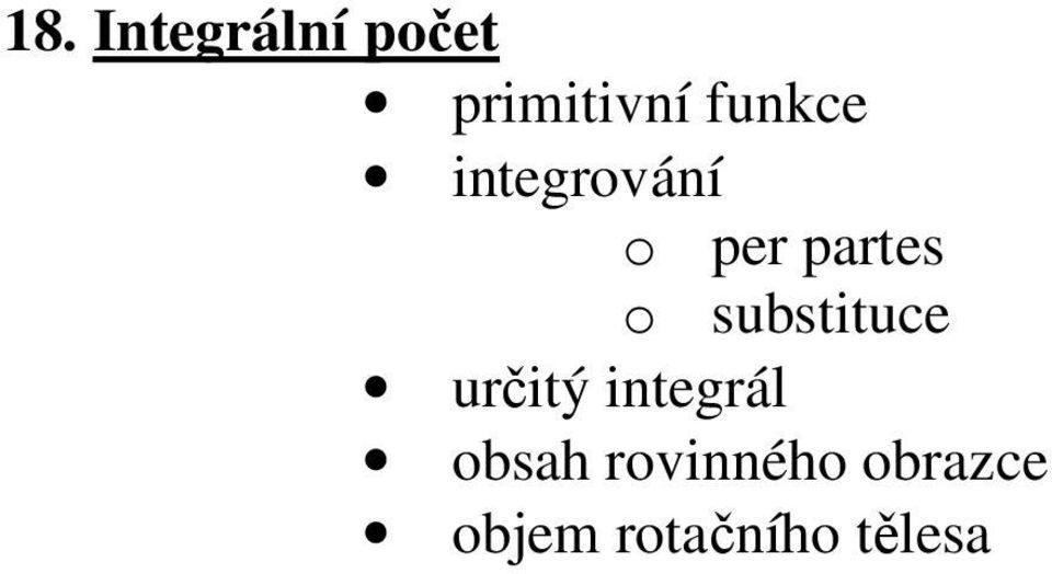 substituce určitý integrál obsah