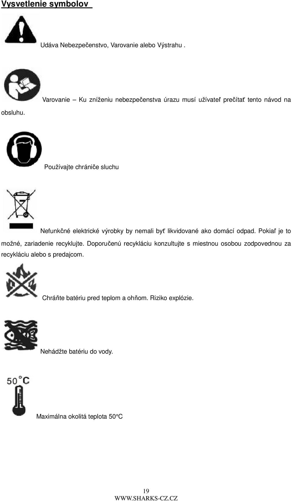 elektrické výrobky by nemali byť likvidované ako domácí odpad. Pokiaľ je to možné, zariadenie recyklujte.