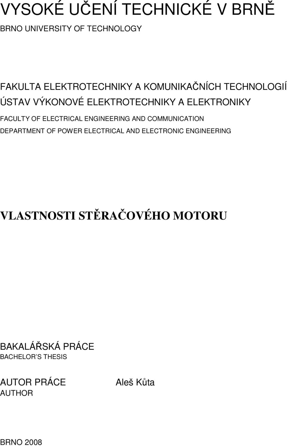 ENGINEERING AND COMMUNICATION DEPARTMENT OF POWER ELECTRICAL AND ELECTRONIC ENGINEERING