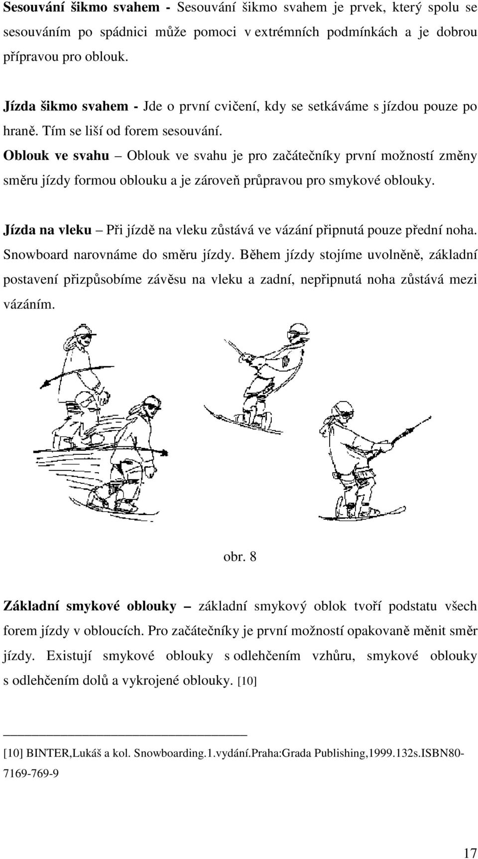 Oblouk ve svahu Oblouk ve svahu je pro začátečníky první možností změny směru jízdy formou oblouku a je zároveň průpravou pro smykové oblouky.