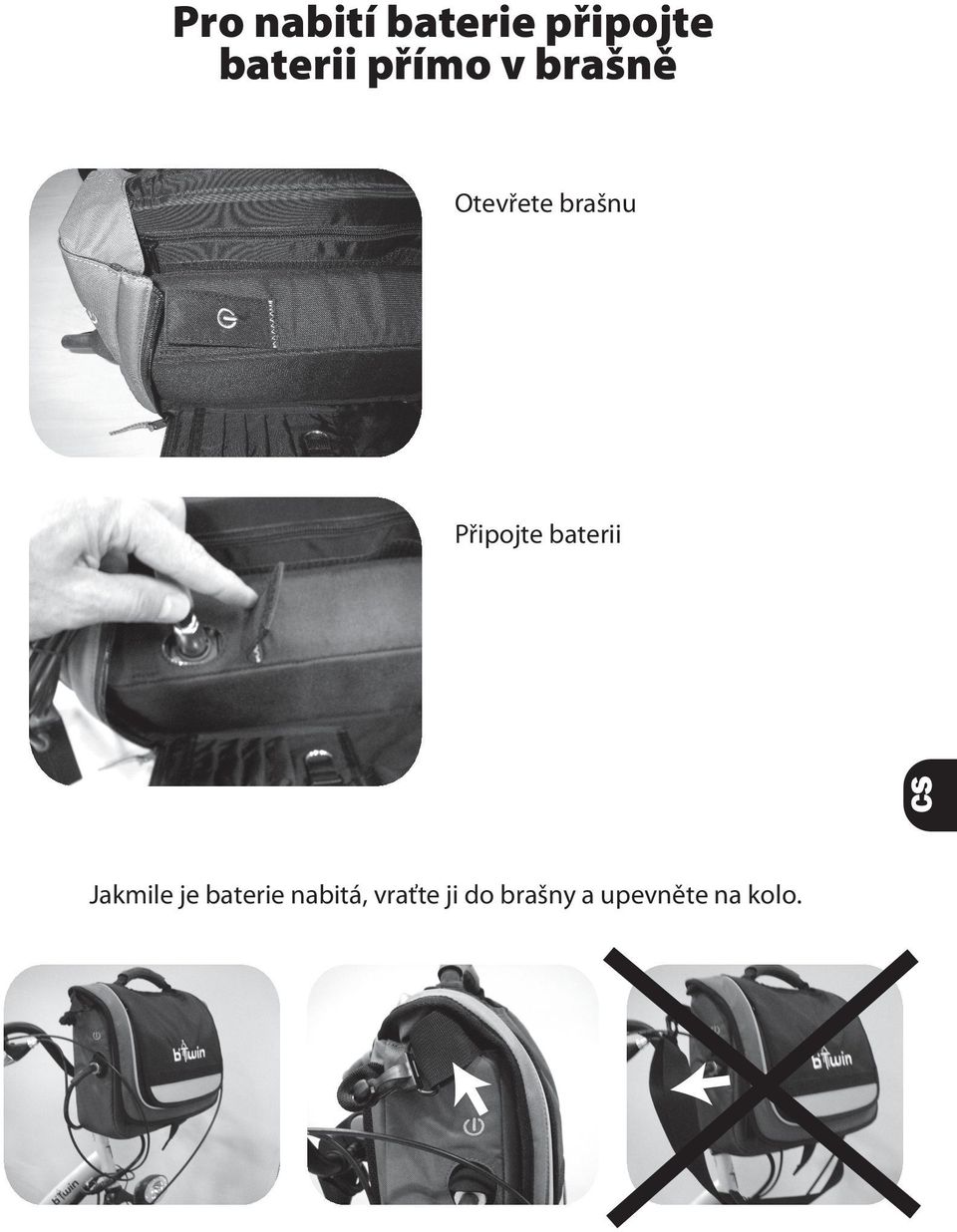 Připojte baterii Jakmile je baterie