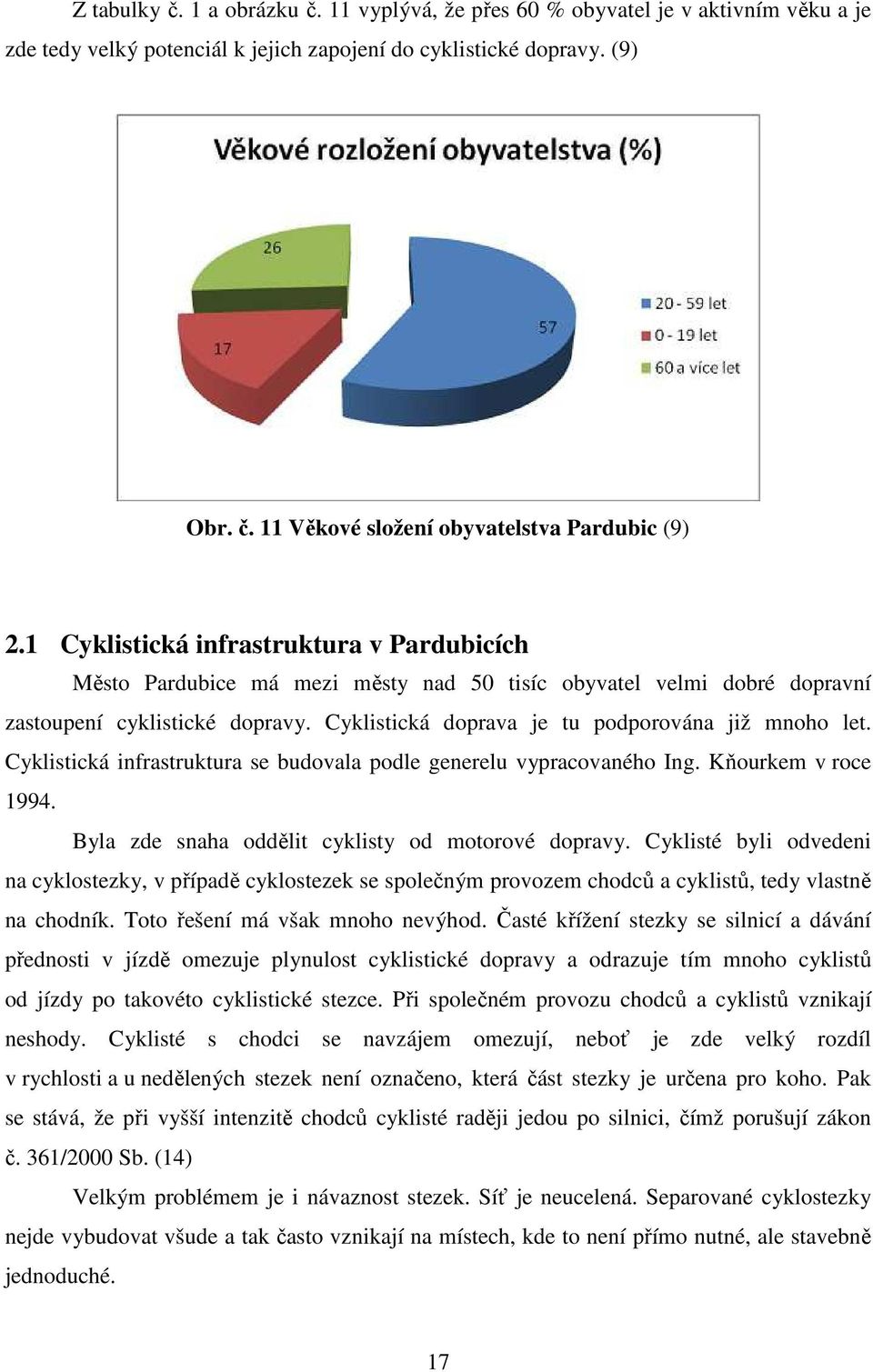 Cyklistická infrastruktura se budovala podle generelu vypracovaného Ing. Kňourkem v roce 1994. Byla zde snaha oddělit cyklisty od motorové dopravy.