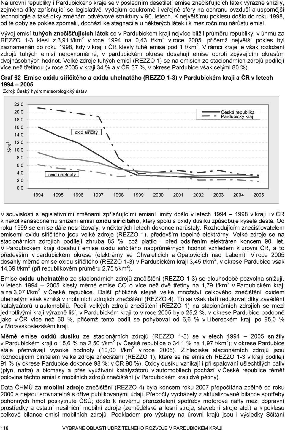 K největšímu poklesu došlo do roku 1998, od té doby se pokles zpomalil, dochází ke stagnaci a u některých látek i k meziročnímu nárůstu emisí.