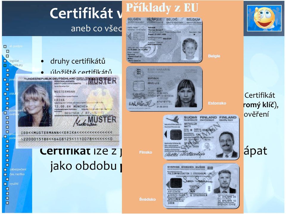 certifikát.