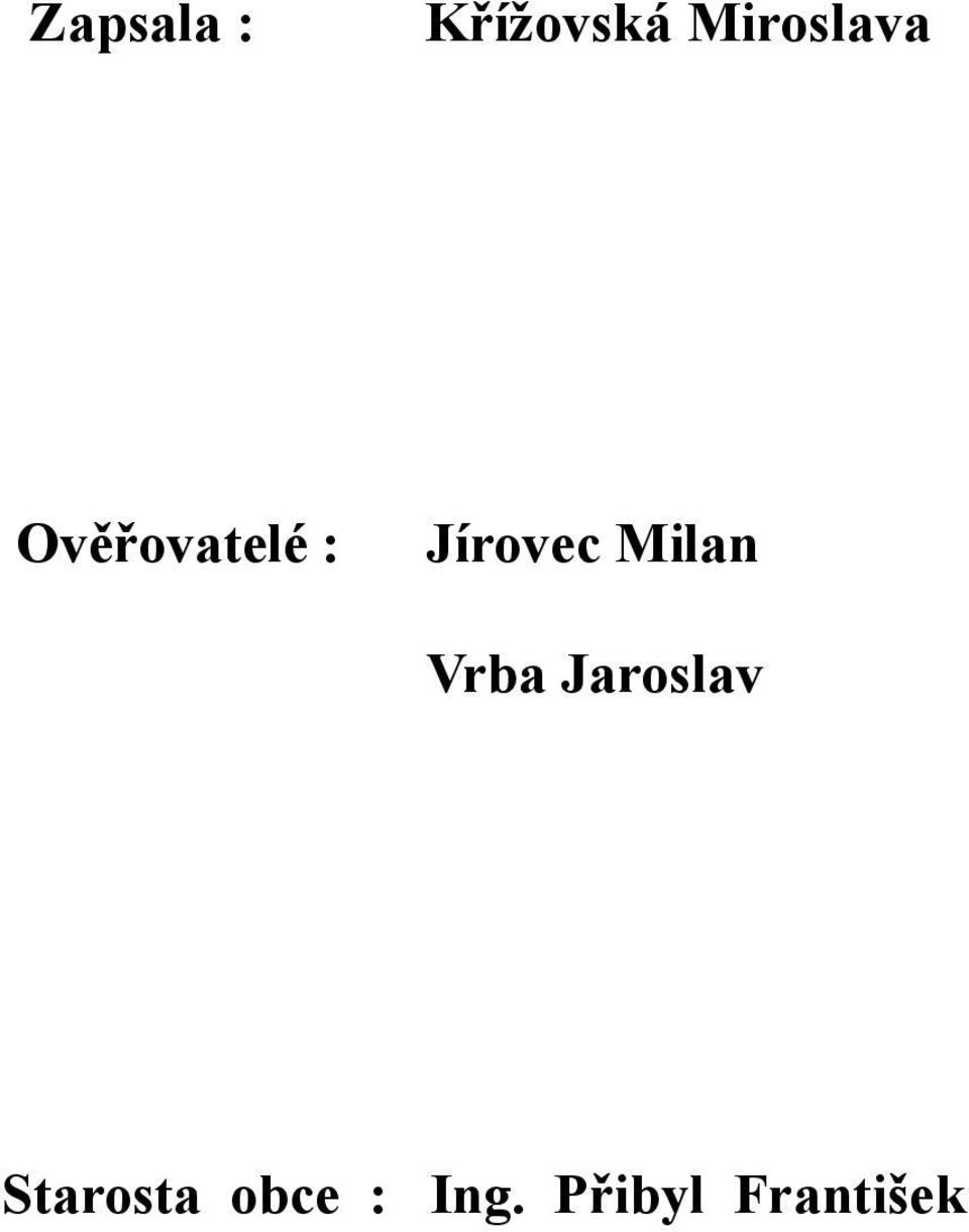 Jírovec Milan Vrba Jaroslav