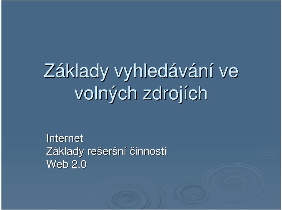 Internet Základy