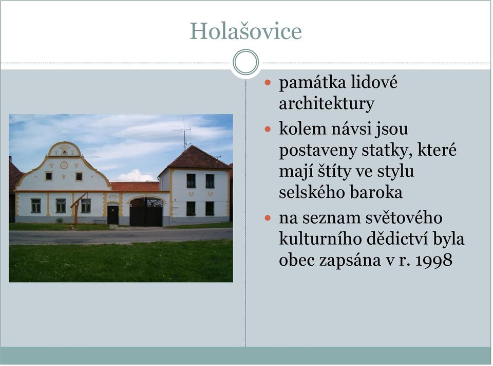 ve stylu selského baroka na seznam světového