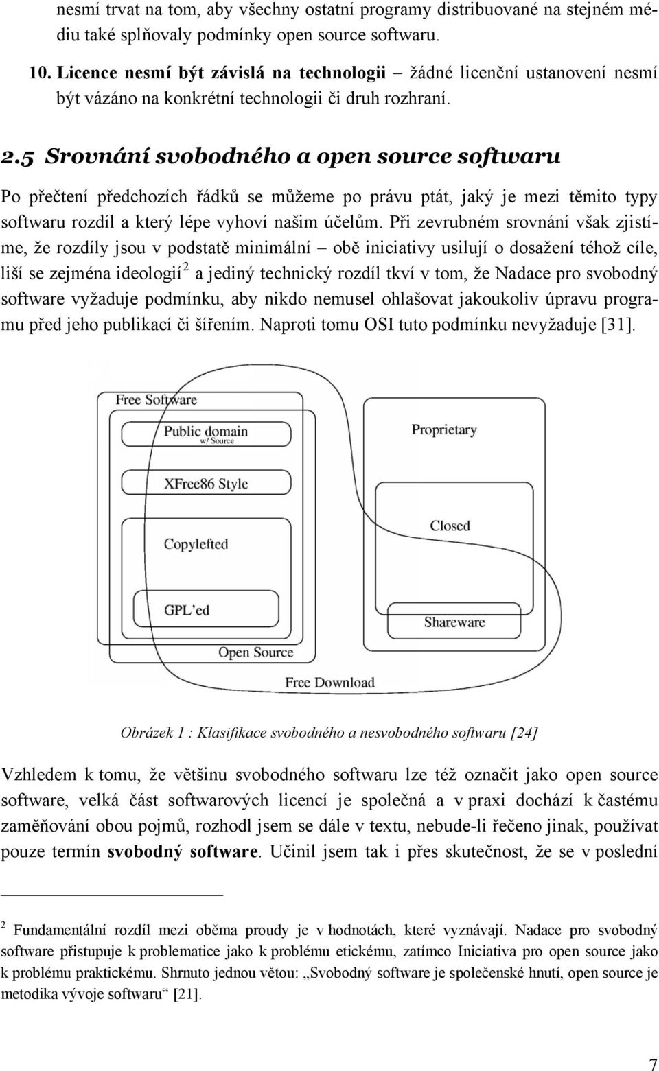 5 Srovnání svobodného a open source softwaru Po přečtení předchozích řádků se můžeme po právu ptát, jaký je mezi těmito typy softwaru rozdíl a který lépe vyhoví našim účelům.