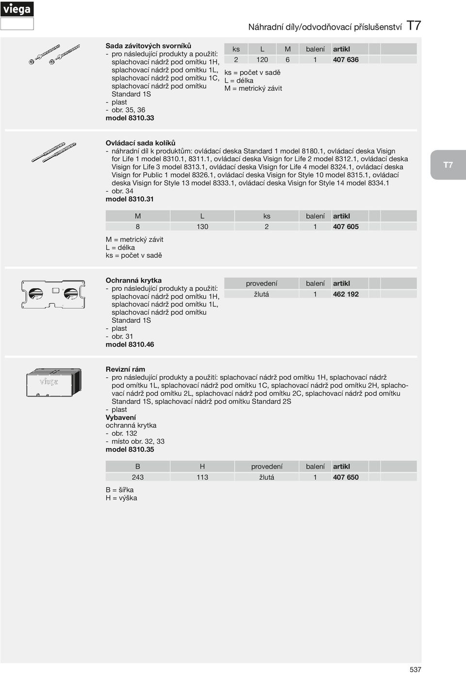 , ovládací deska Visign for ife 3 model 833., ovládací deska Visign for ife 4 model 8324., ovládací deska Visign for Public m odel 8326., ovládací deska Visign for Style 0 model 835.