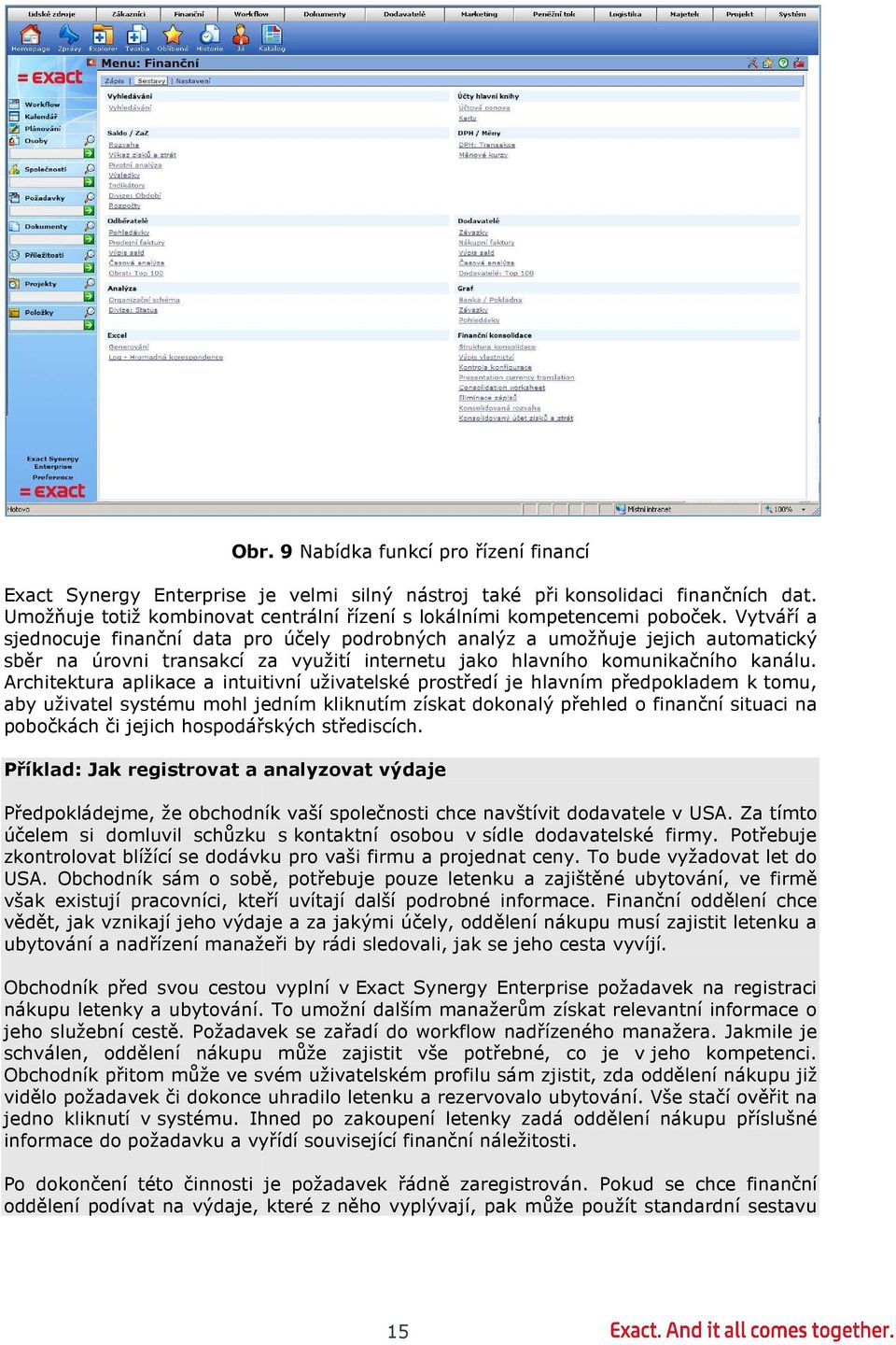 Vytváří a sjednocuje finanční data pro účely podrobných analýz a umožňuje jejich automatický sběr na úrovni transakcí za využití internetu jako hlavního komunikačního kanálu.