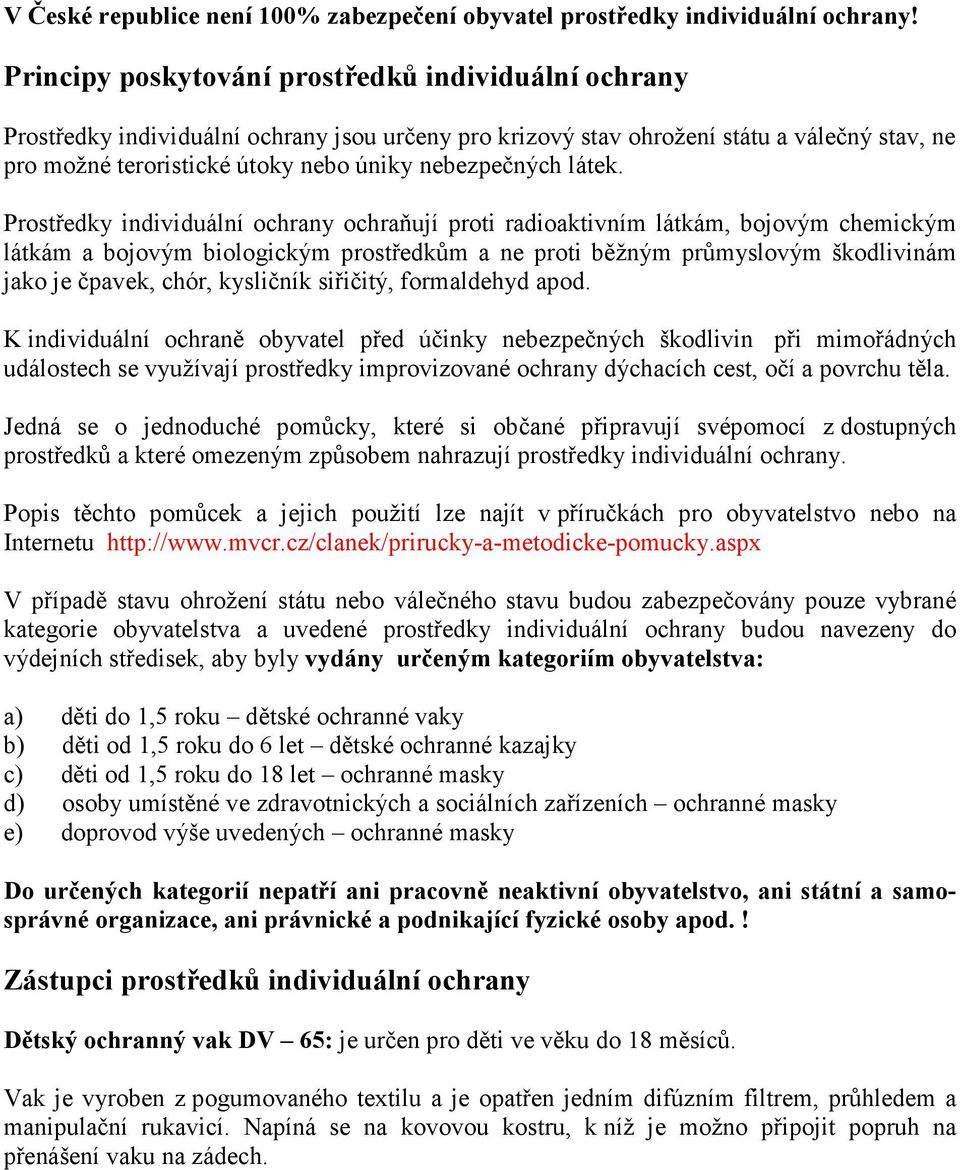 nebezpečných látek.