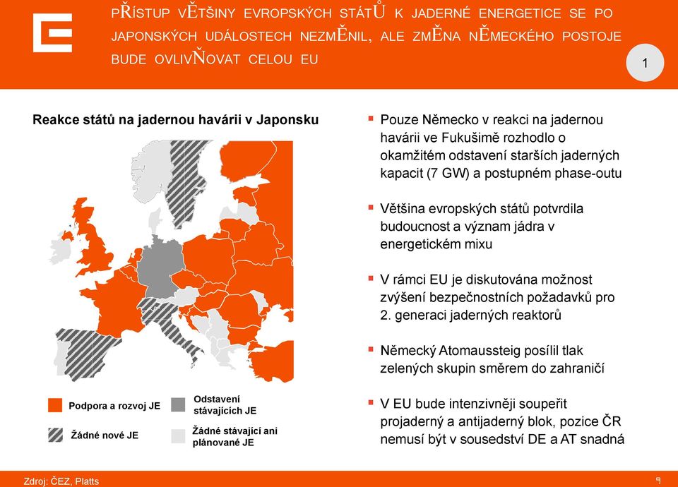 energetickém mixu V rámci EU je diskutována moţnost zvýšení bezpečnostních poţadavků pro 2.