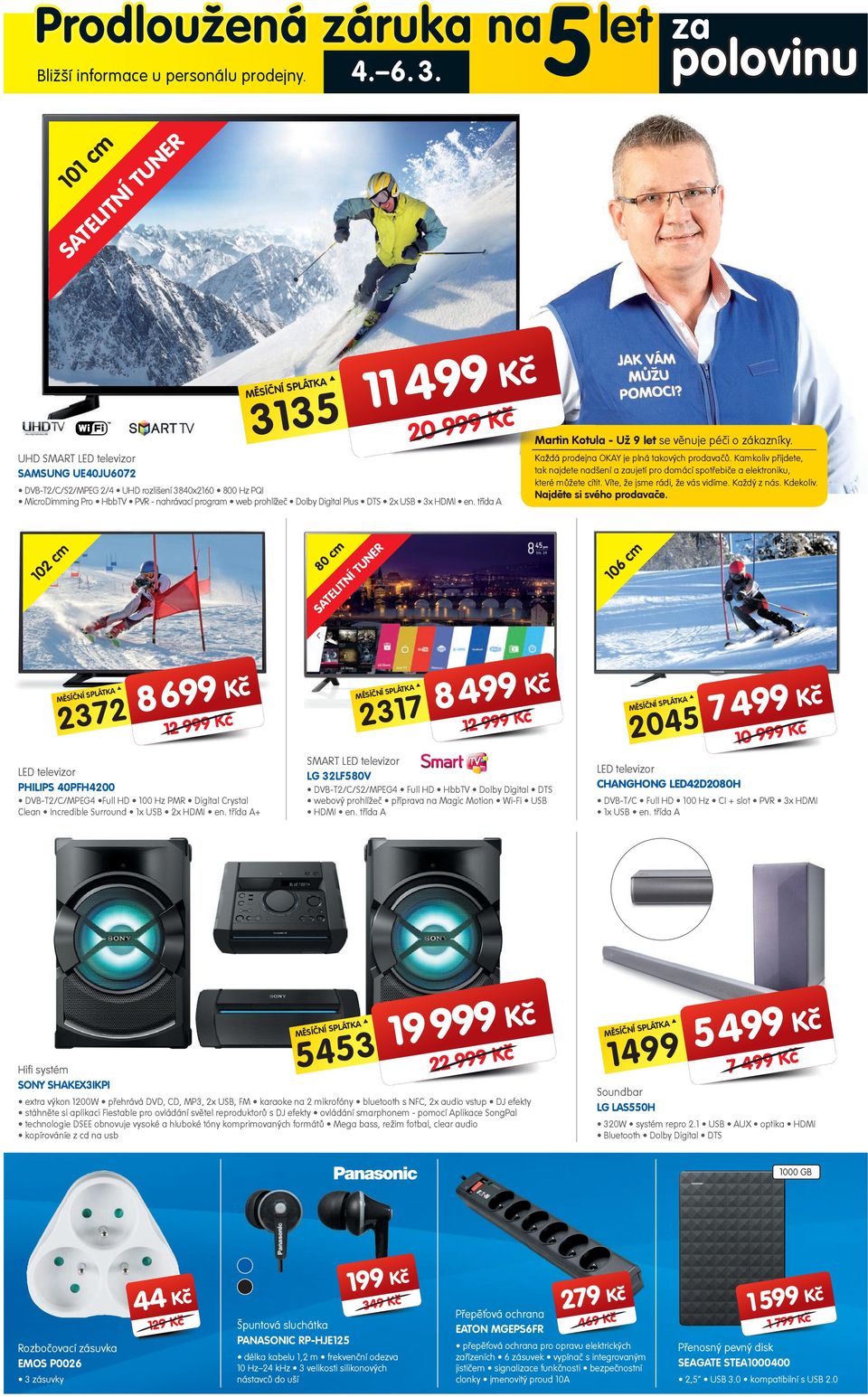 nahrávací program web prohlížeč Dolby Digital Plus DTS 2x USB 3x HDMI en. třída A Martin Kotula - Už 9 let se věnuje péči o zákazníky. Každá prodejna OKAY je plná takových prodavačů.