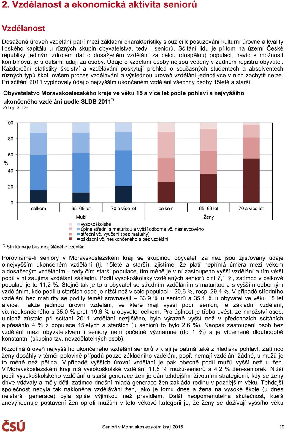 Sčítání lidu je přitom na území České republiky jediným zdrojem dat o dosaženém vzdělání za celou (dospělou) populaci, navíc s možností kombinovat je s dalšími údaji za osoby.