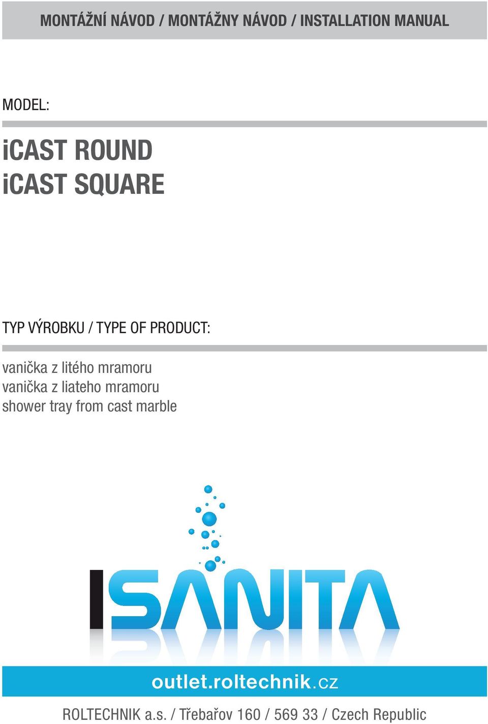 vanička z liateho mramoru shower tray from cast marble outlet.