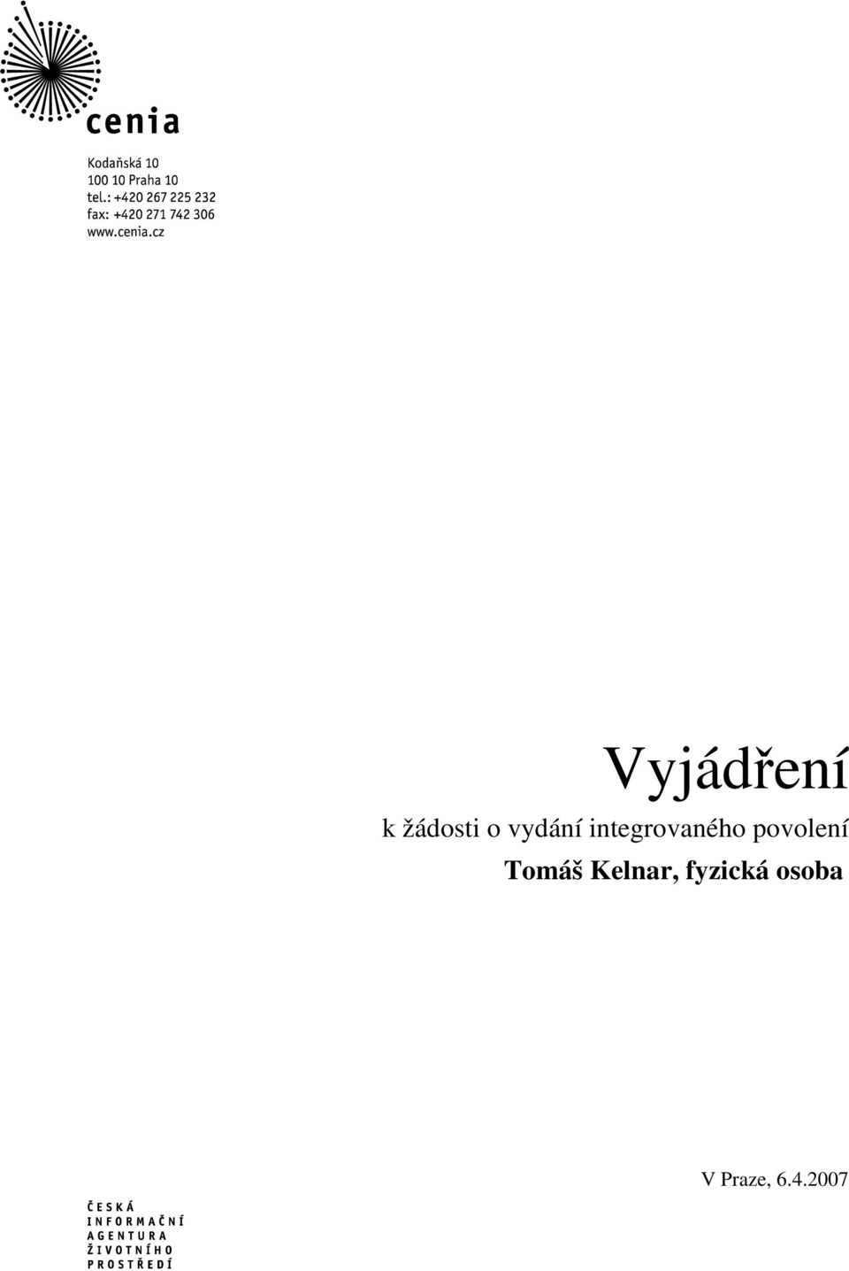 povolení Tomáš Kelnar,