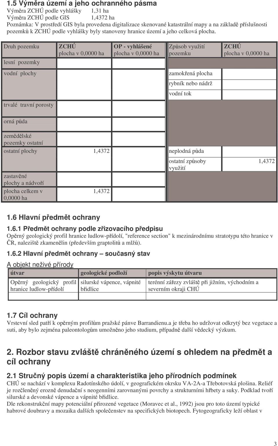 Druh pozemku lesní pozemky ZCHÚ plocha v 0,0000 ha OP - vyhlášené plocha v 0,0000 ha Zpsob využití pozemku ZCHÚ plocha v 0,0000 ha vodní plochy zamokená plocha rybník nebo nádrž vodní tok trvalé