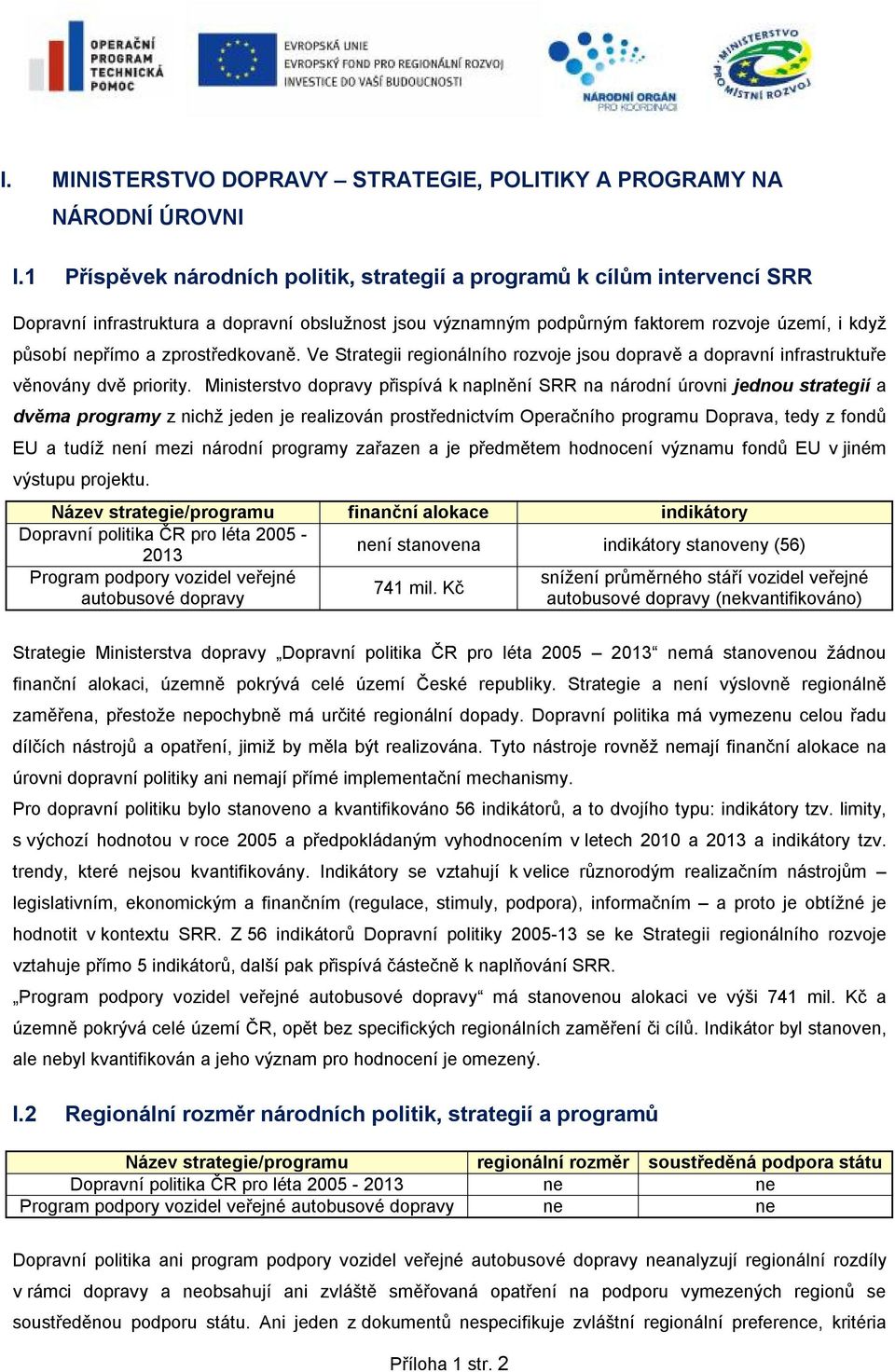 zprostředkovaně. Ve Strategii regionálního rozvoje jsou dopravě a dopravní infrastruktuře věnovány dvě priority.