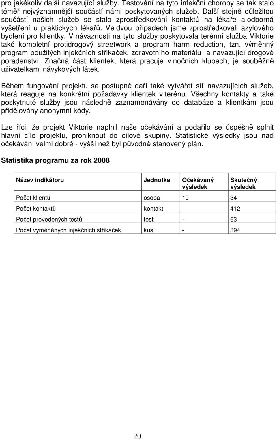 Ve dvou případech jsme zprostředkovali azylového bydlení pro klientky.