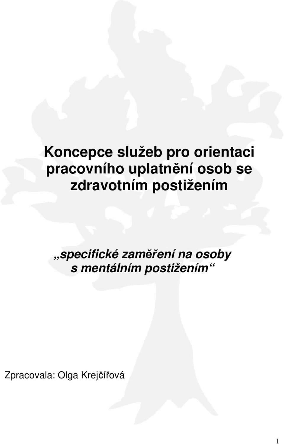 specifické zaměření na osoby s mentálním