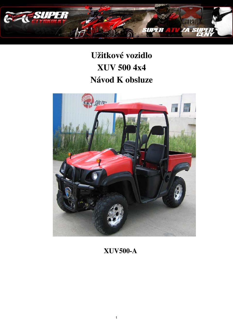 500 4x4 Návod
