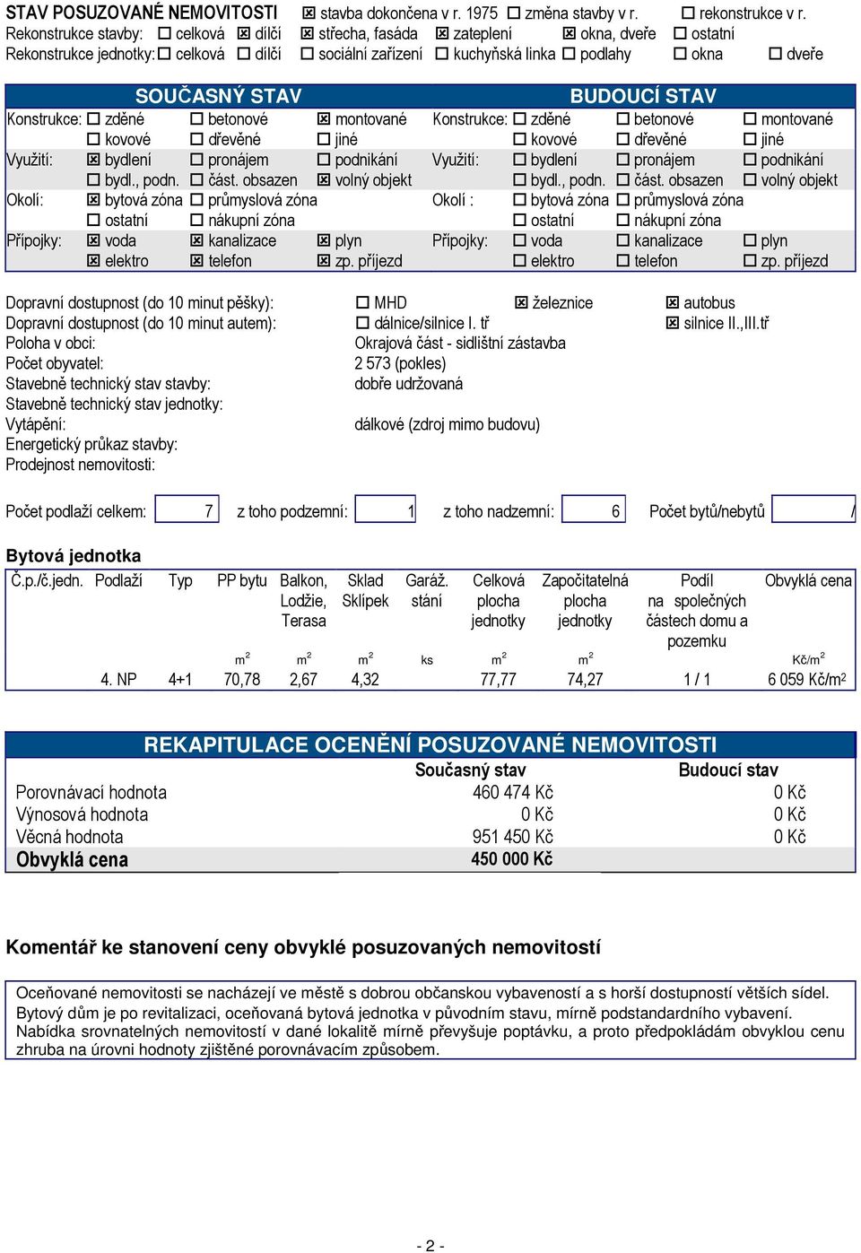 Konstrukce: zděné betonové montované Konstrukce: zděné betonové montované kovové dřevěné jiné kovové dřevěné jiné Využití: bydlení pronájem podnikání Využití: bydlení pronájem podnikání bydl., podn.