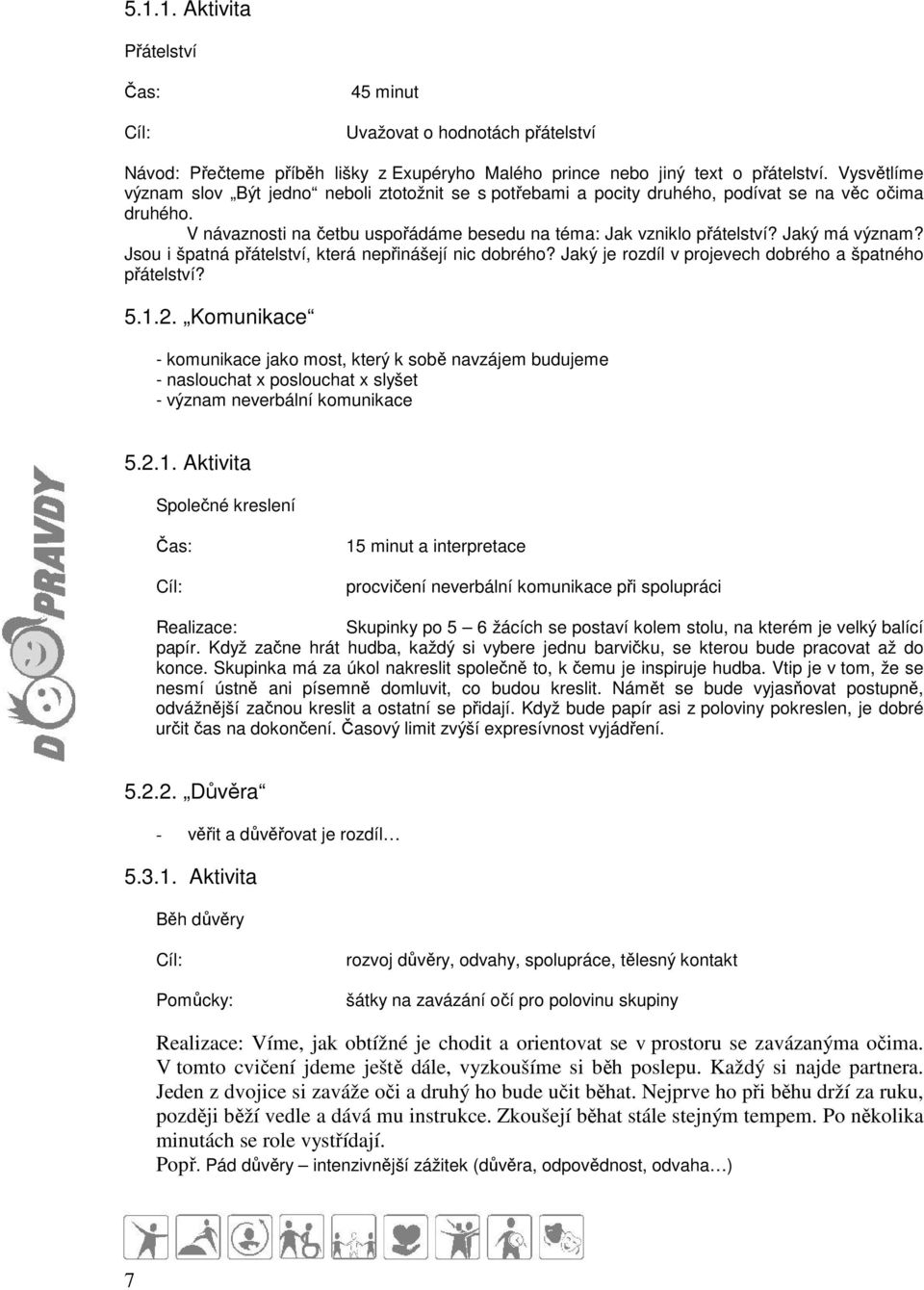 Jaký má význam? Jsou i špatná přátelství, která nepřinášejí nic dobrého? Jaký je rozdíl v projevech dobrého a špatného přátelství? 5.1.2.