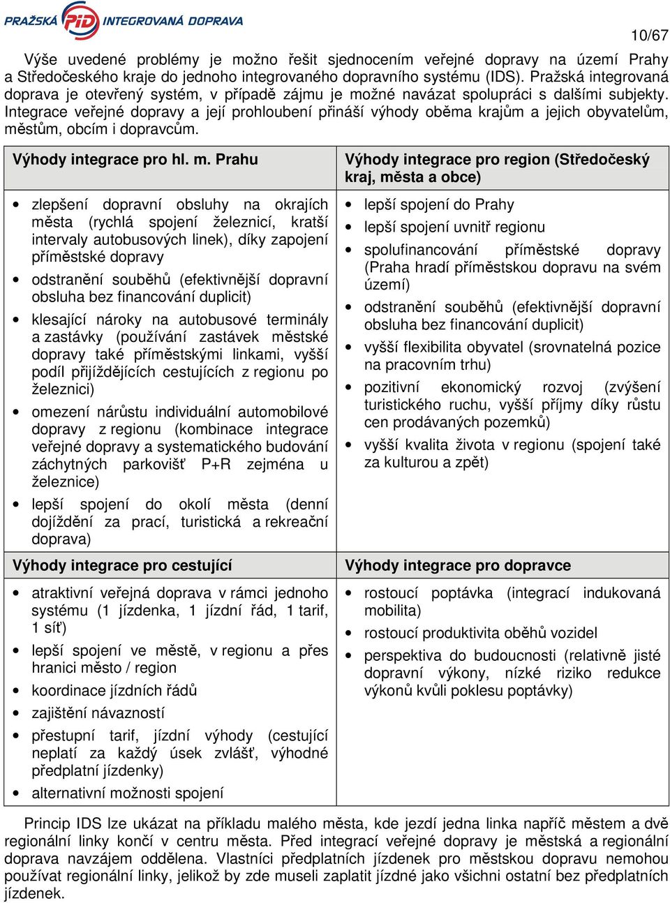 Integrace veřejné dopravy a její prohloubení přináší výhody oběma krajům a jejich obyvatelům, mě