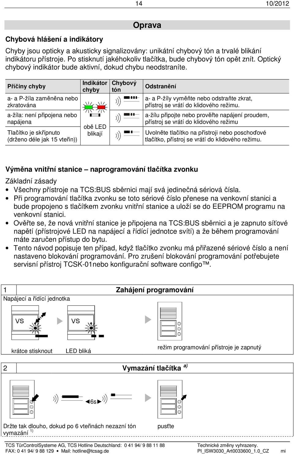 Příčiny chyby a- a P-žíla zaměněna nebo zkratována Indikátor chyby Chybový tón Odstranění a- a P-žíly vyměňte nebo odstraňte zkrat, přístroj se vrátí do klidového režimu.