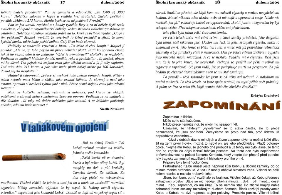 Školní krounský občasník 2 duben/ PDF Stažení zdarma