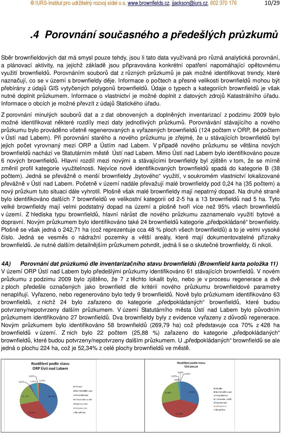 připravována konkrétní opatření napomáhající opětovnému využití brownfieldů.