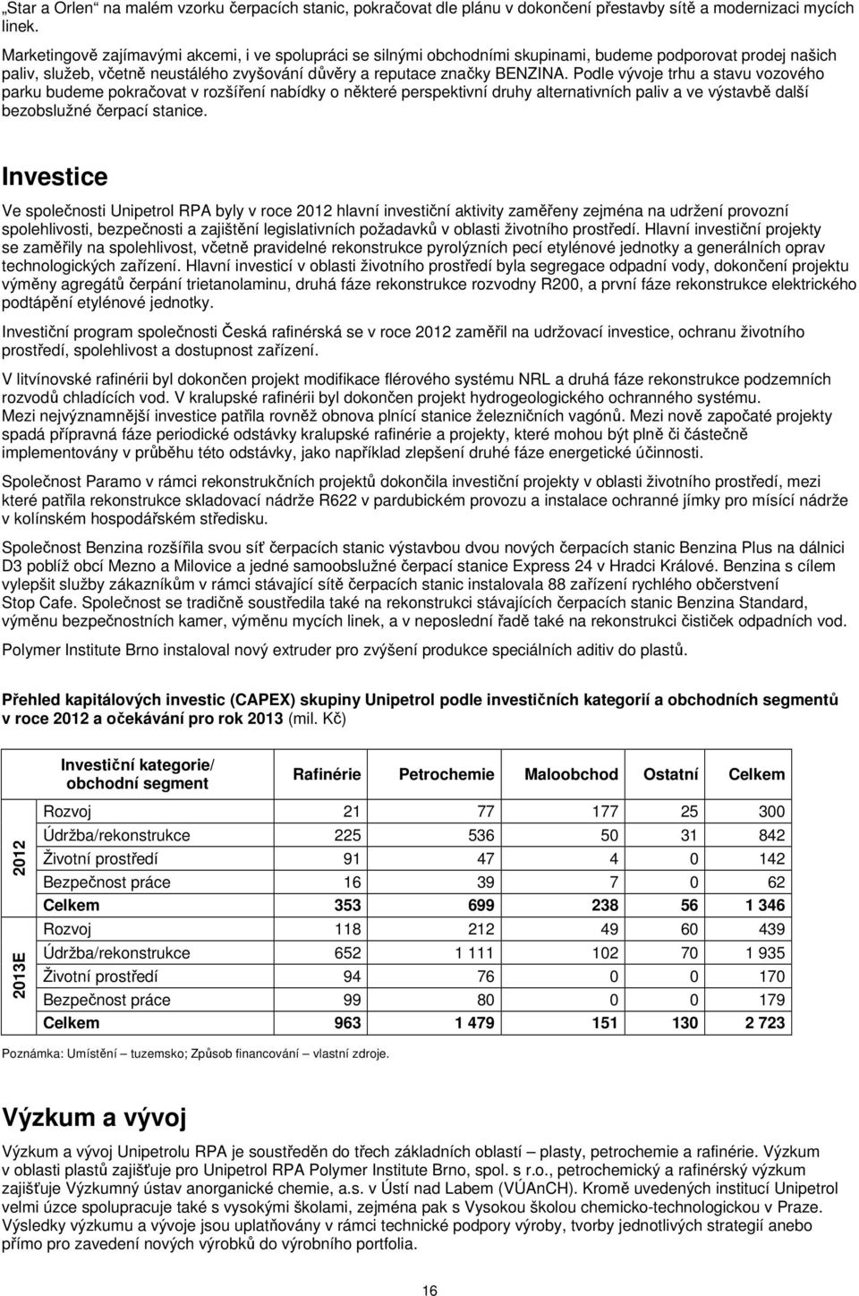 Podle vývoje trhu a stavu vozového parku budeme pokračovat v rozšíření nabídky o některé perspektivní druhy alternativních paliv a ve výstavbě další bezobslužné čerpací stanice.