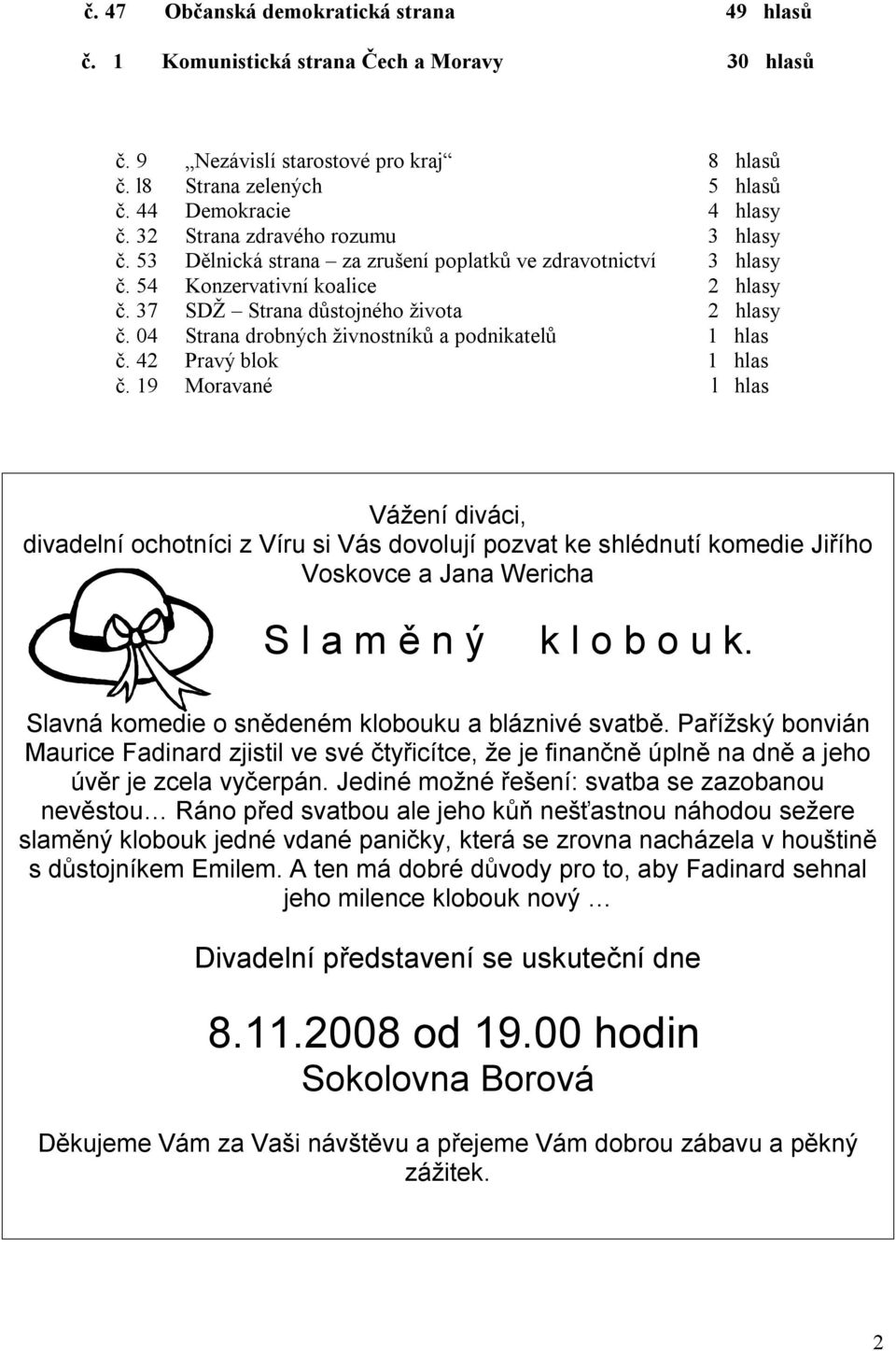 04 Strana drobných živnostníků a podnikatelů 1 hlas č. 42 Pravý blok 1 hlas č.