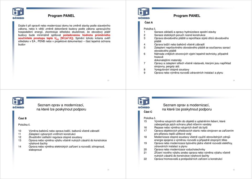 Splnění tohoto kriteria ověří středisko v EA, PENB nebo v projektové dokumentaci část tepelná ochrana budov Část A Položka č.