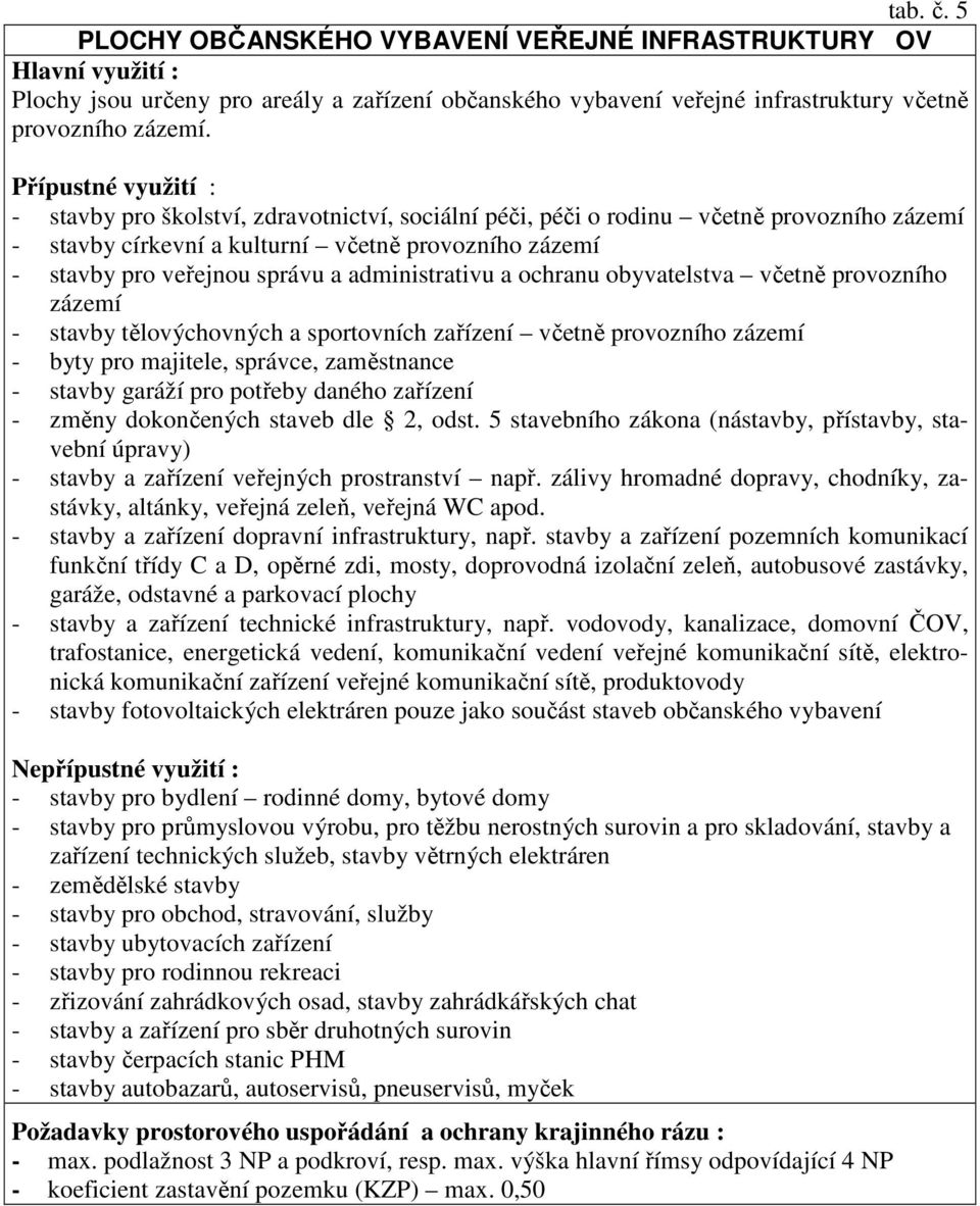 ochranu obyvatelstva včetně provozního zázemí - stavby tělovýchovných a sportovních zařízení včetně provozního zázemí - byty pro majitele, správce, zaměstnance - stavby garáží pro potřeby daného