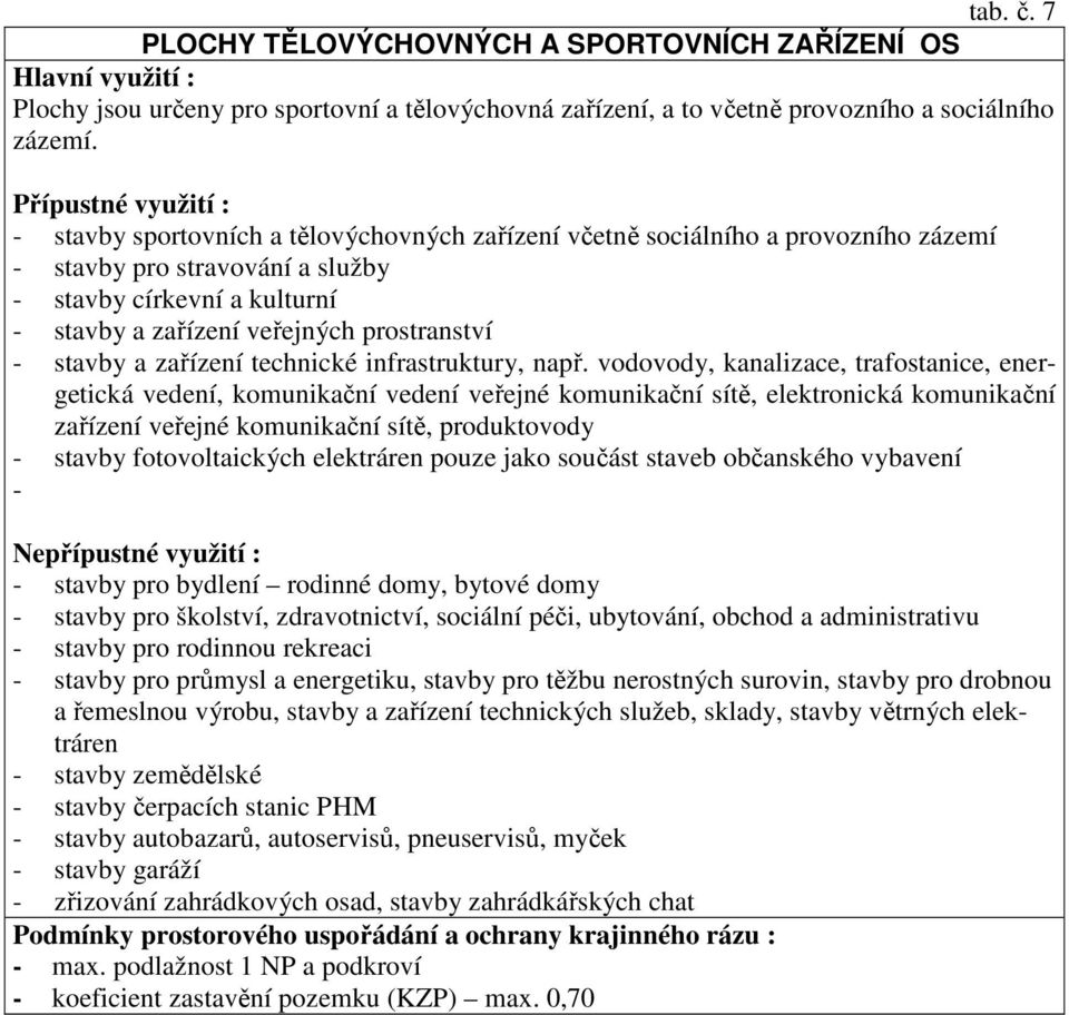 a zařízení technické infrastruktury, např.