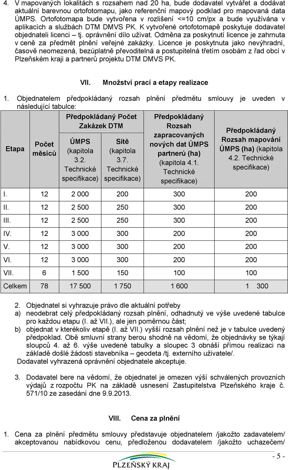 Odměna za poskytnutí licence je zahrnuta v ceně za předmět plnění veřejné zakázky.